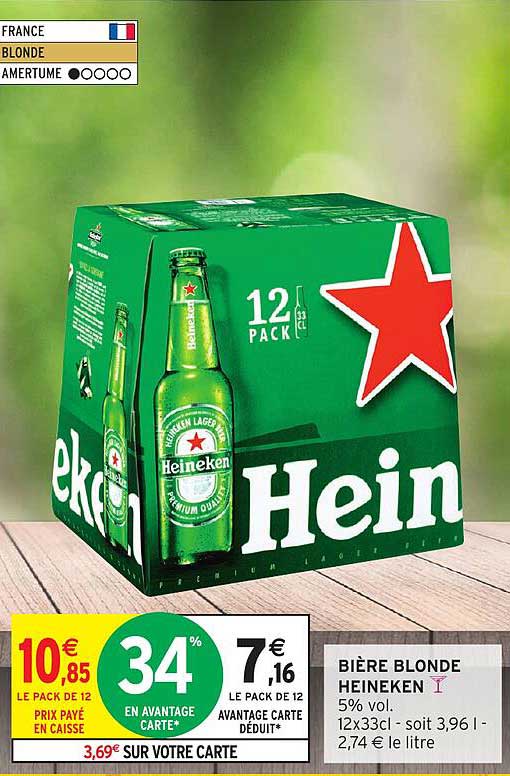 BIÈRE BLONDE HEINEKEN