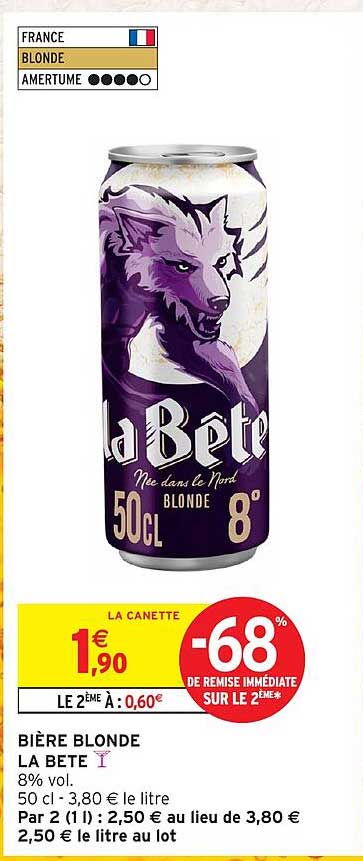 BIÈRE BLONDE LA BÊTE