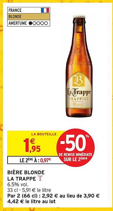 BIÈRE BLONDE LA TRAPPE