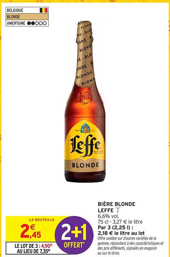 BIÈRE BLONDE LEFFE