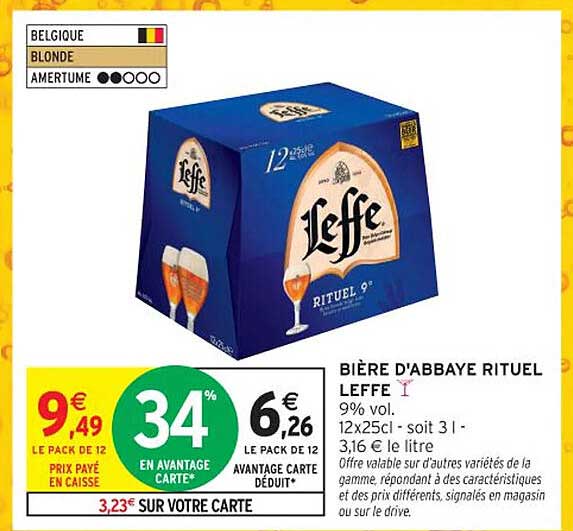 BIÈRE D'ABBAIE RITUEL LEFFE