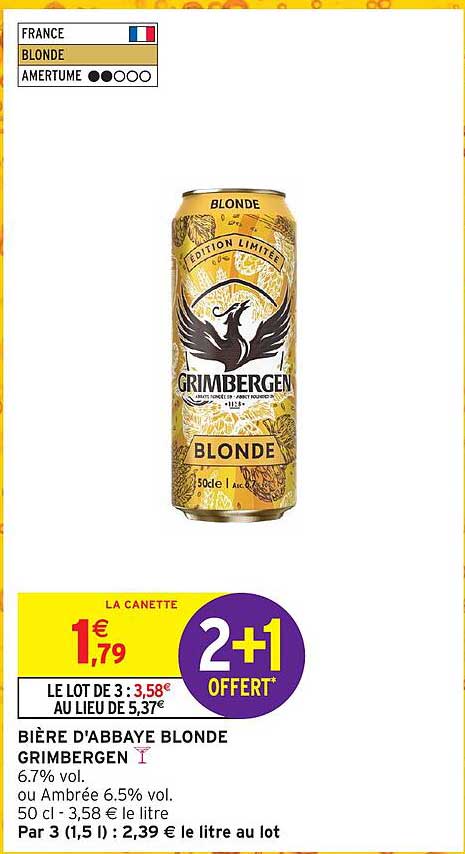 BIÈRE D'ABBAYE BLONDE GRIMBERGEN