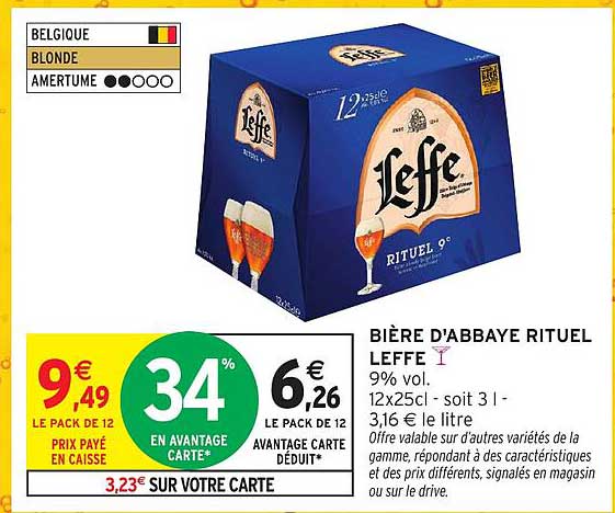 BIÈRE D'ABBAYE RITUEL LEFFE