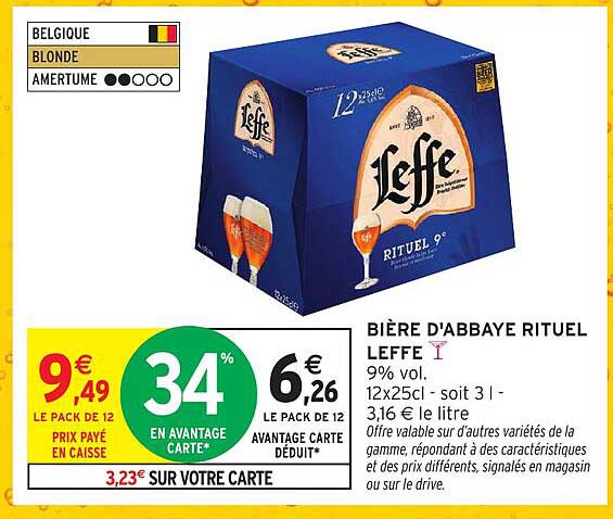 BIÈRE D'ABBAYE RITUEL LEFFE