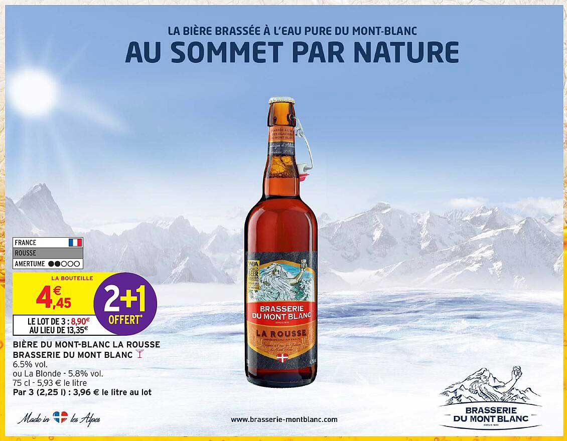 BIÈRE DU MONT-BLANC LA ROUSSE BRASSERIE DU MONT BLANC