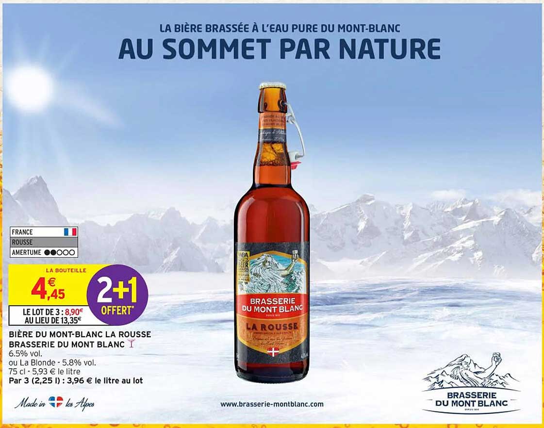 BIÈRE DU MONT-BLANC LA ROUSSE BRASSERIE DU MONT BLANC