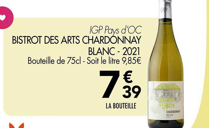 BISTROT DES ARTS CHARDONNAY BLANC - 2021