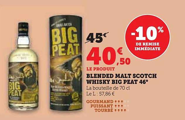 BLENDED MALT SCOTCH WHISKY BIG PEAT 46°