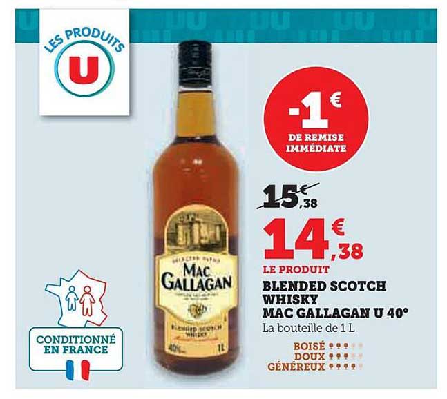 BLENDED SCOTCH WHISKY MAC GALLAGAN U 40°