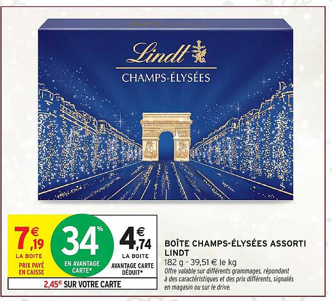 BOÎTE CHAMPS-ÉLYSÉES ASSORTI LINDT