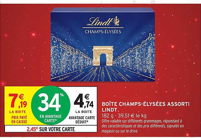 BOÎTE CHAMPS-ÉLYSÉES ASSORTI LINDT