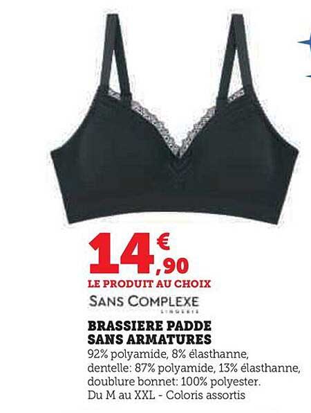 BRASSIERE PADDE SANS ARMATURES