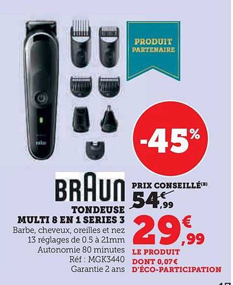 BRAUN Tondeuse MULTI 8 EN 1 SERIES 3