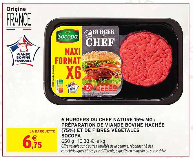 BURGER DU CHEF MAXI FORMAT X6