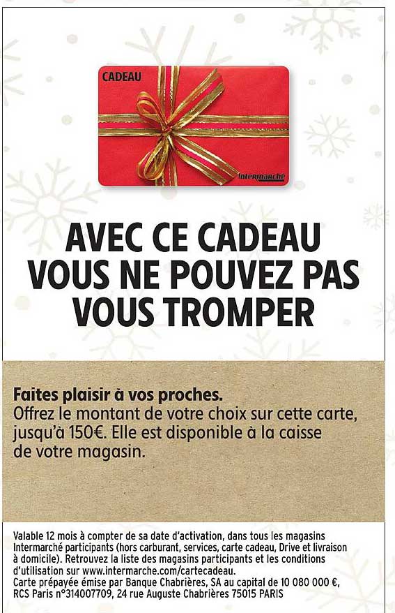 CADEAU VOUS NE POUEZ PAS VOUS TROMPER