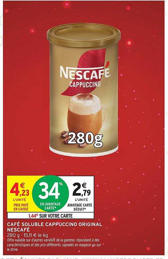 CAFÉ SOLUBLE CAPPUCCINO ORIGINAL NESCafé