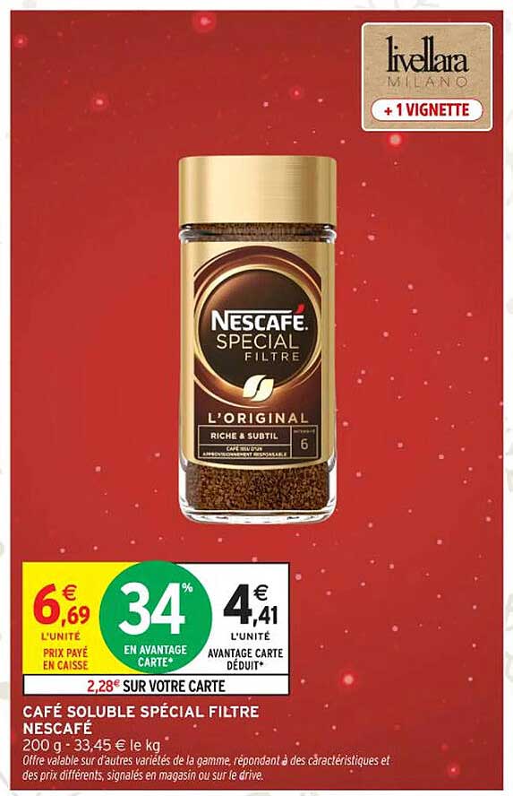 CAFÉ SOLUBLE SPÉCIAL FILTRE NESCAFÉ