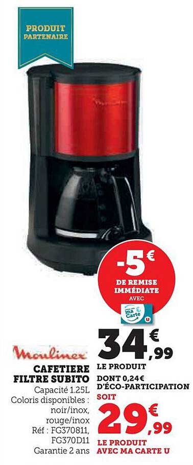 CAFETIERE FILTRE SUBITO