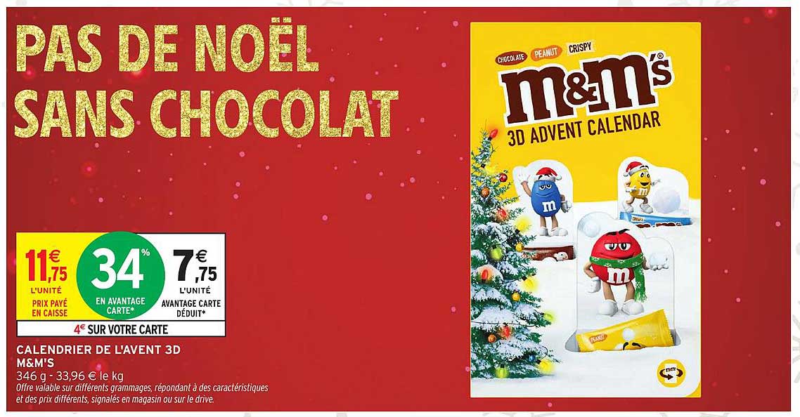 CALENDRIER DE L'AVENT 3D M&M'S