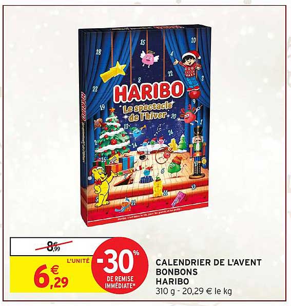 CALENDRIER DE L'AVENT BONBONS HARIBO