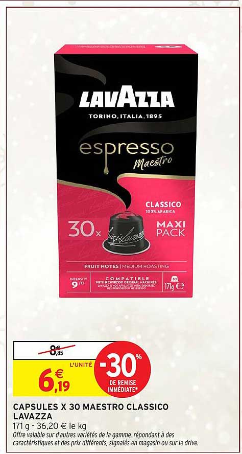 CAPSULES X 30 MAESTRO CLASSICO LAVAZZA