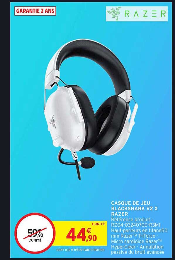 CASQUE DE JEU BLACKSHARK V2 X RAZER