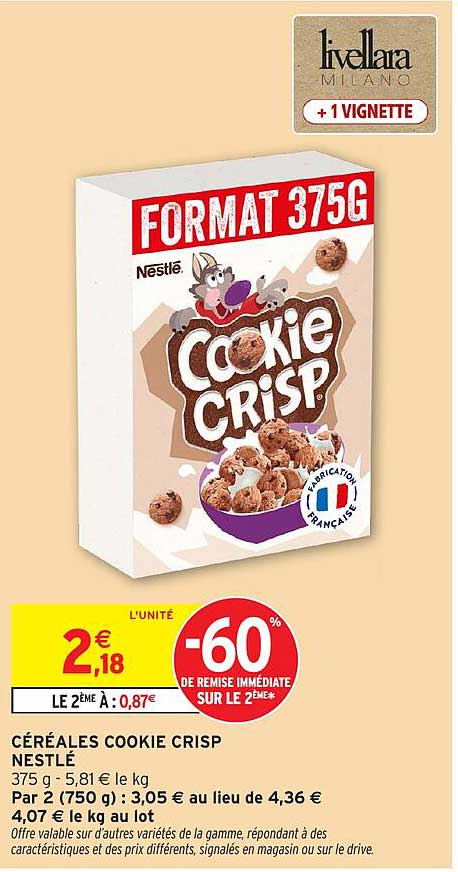 CÉRÉALES COOKIE CRISP NESTLÉ