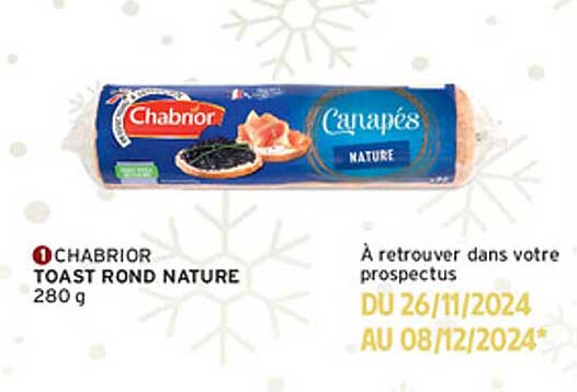 Chabrior TOAST ROND NATURE