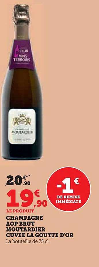 CHAMPAGNE AOP BRUT MOUTARDIER CUVEE LA GOUTTE D'OR