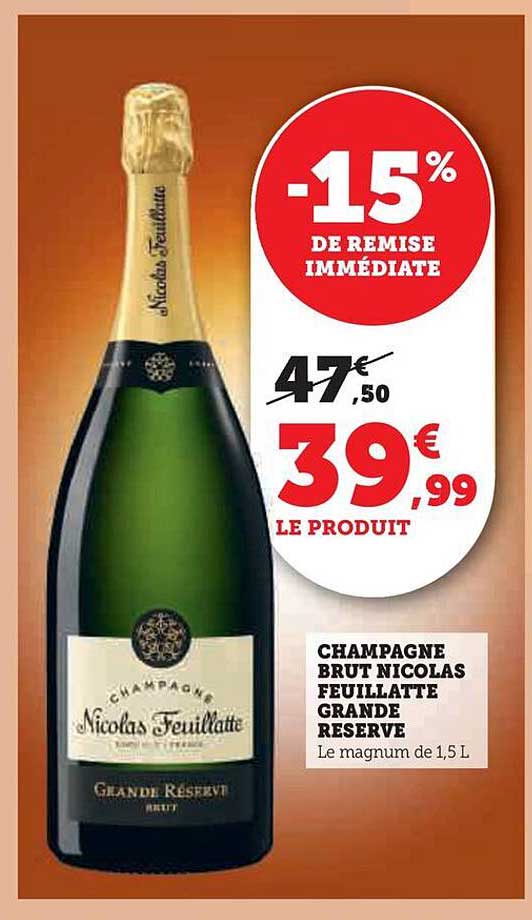 CHAMPAGNE BRUT NICOLAS FEUILLATTE GRANDE RÉSERVE