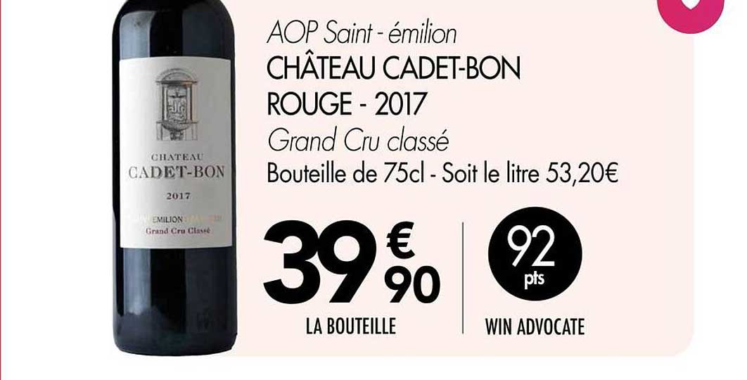 CHÂTEAU CADET-BON ROUGE - 2017