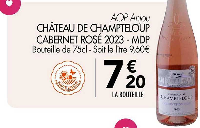 CHÂTEAU DE CHAMPTELOUP CABERNET ROSÉ 2023 - MDP