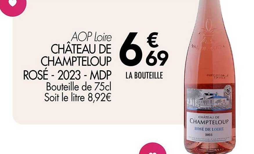 CHÂTEAU DE CHAMPTELOUP ROSÉ - 2023 - MDP