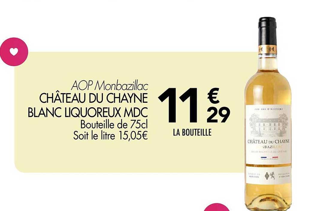 CHÂTEAU DU CHAYNE BLANC LIQUEUREUX MDC