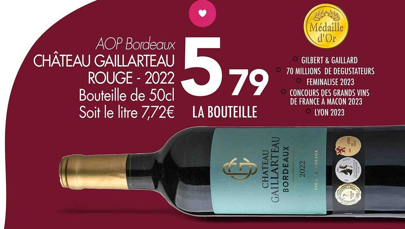 CHÂTEAU GAILLARTEAU ROUGE - 2022