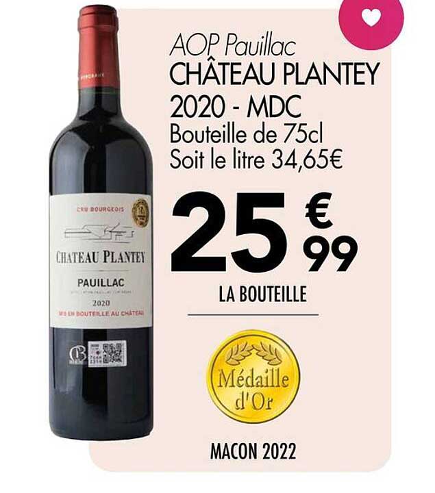 CHÂTEAU PLANTEY 2020 - MDC