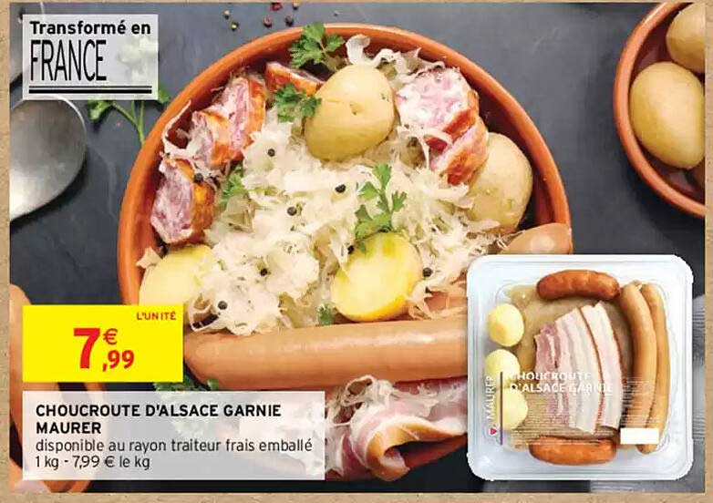 CHOUCROUTE D'ALSACE GARNIE MAURER