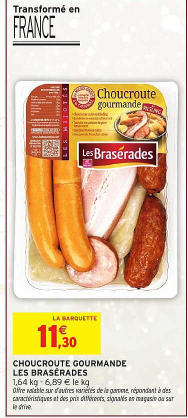 Choucroute gourmande LES BRASÉRADES