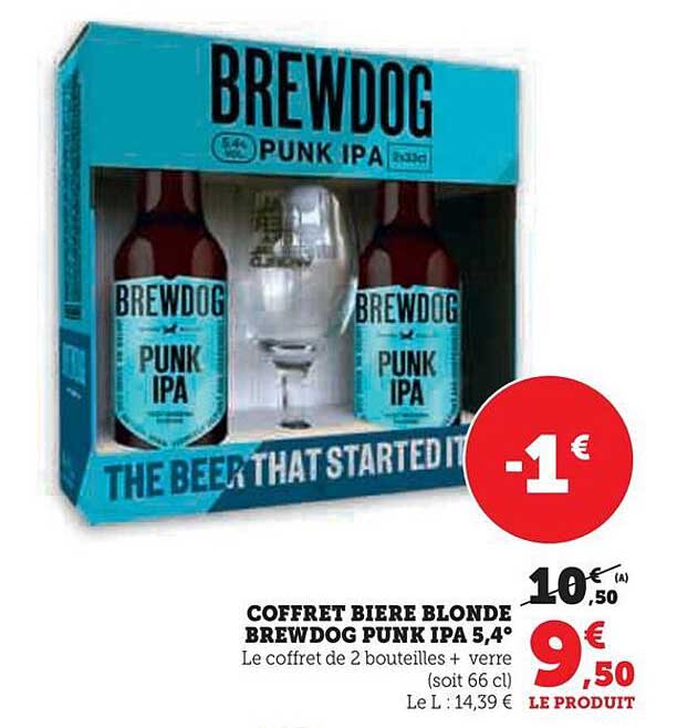 COFFRET BIERE BLONDE BREWDOG PUNK IPA 5,4°