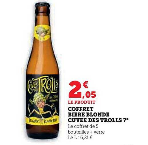 COFFRET BIERE BLONDE CUVEE DES TROLLS 7°