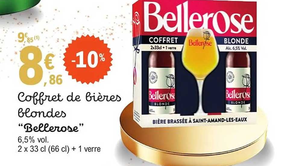 Coffret de bières blondes "Bellerose"