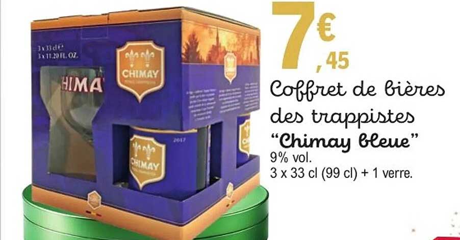 Coffret de bières des trappistes "Chimay bleue"