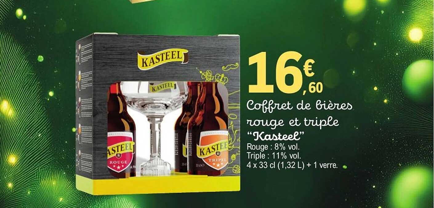 Coffret de bières rouge et triple "Kasteel"