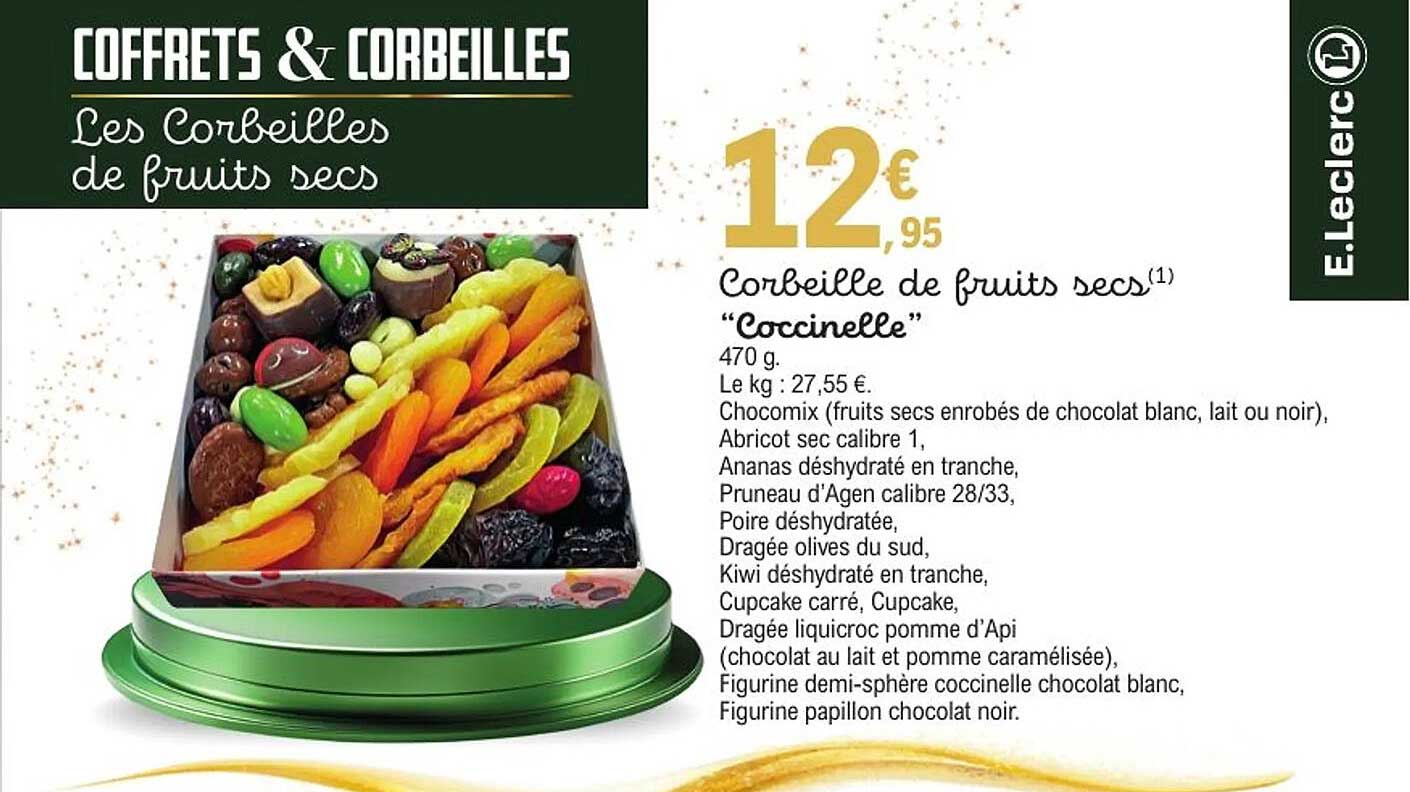 Corbeille de fruits secs "Coccinelle"