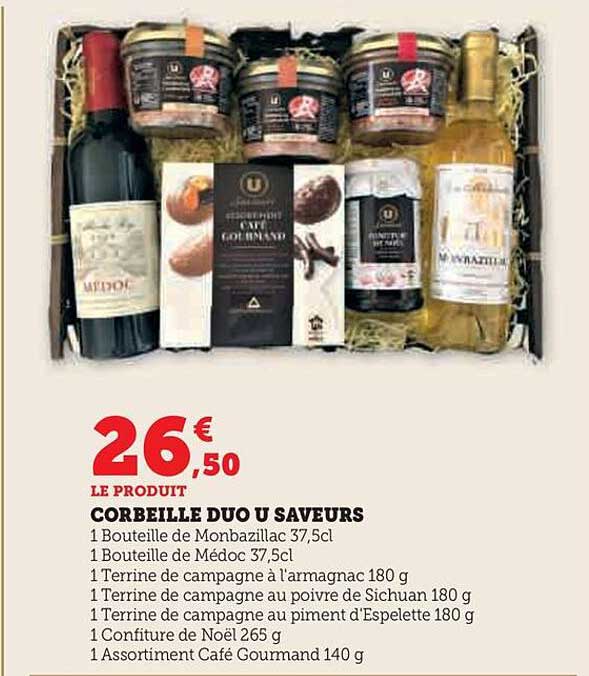 CORBEILLE DUO U SAVEURS