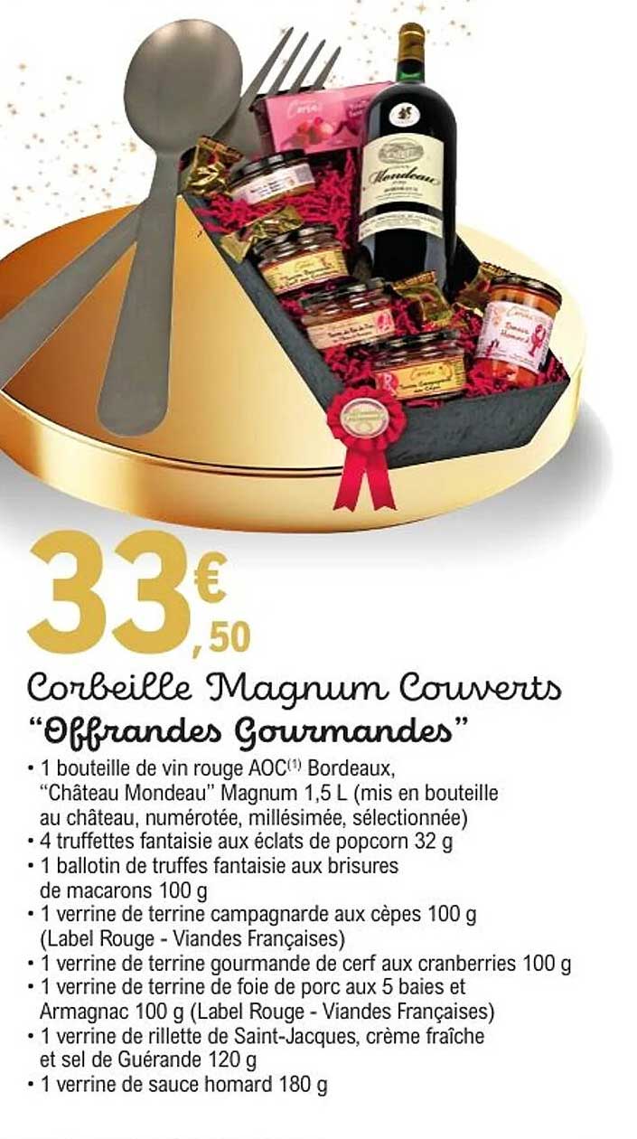 Corbeille Magnum Couverts "Offrandes Gourmandes"