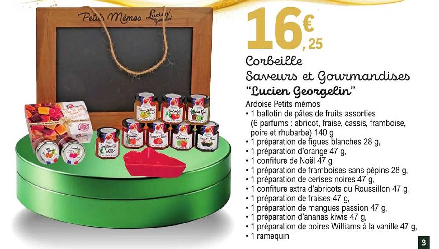 Corbeille Saveurs et Gourmandises "Lucien Georgelin"