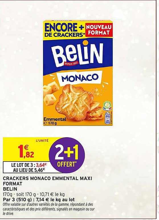 CRACKERS MONACO EMMENTAL MAXI FORMAT