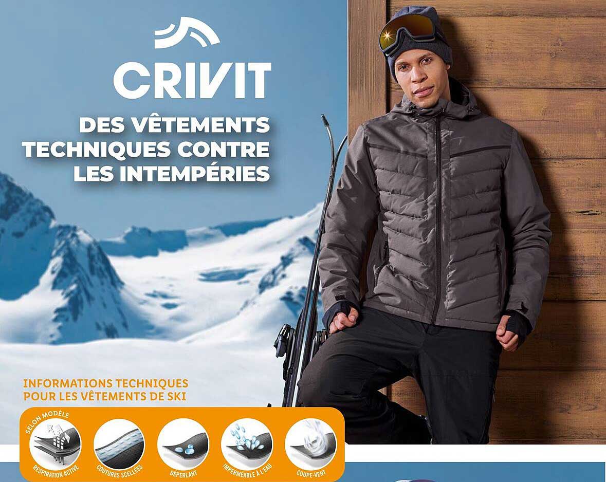 CRIVIT DES VÊTEMENTS TECHNIQUES CONTRE LES INTEMPÉRIES