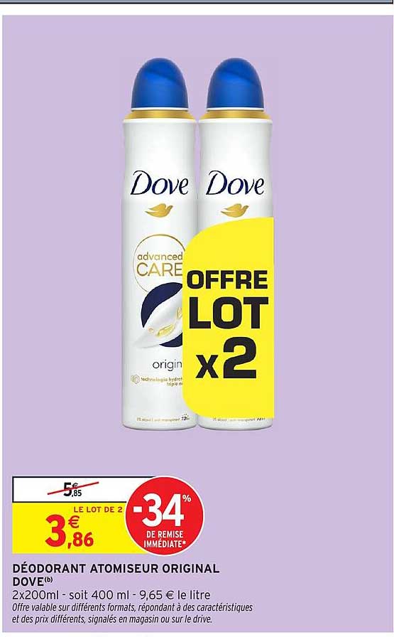 DÉODORANT ATOMISEUR ORIGINAL DOVE